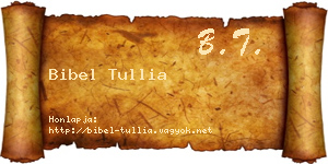 Bibel Tullia névjegykártya